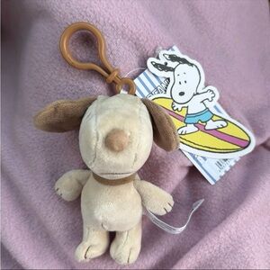 NWT Snoopy Miniso Tan Brown Keychain